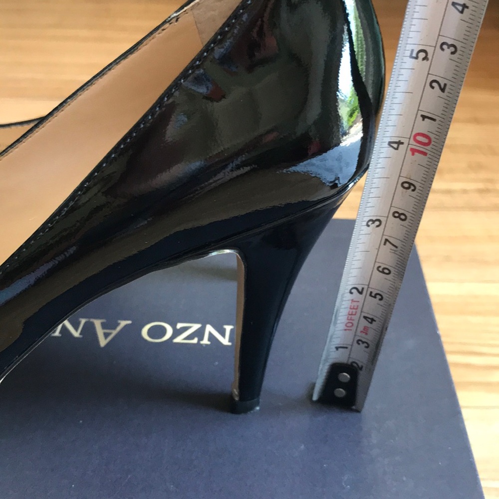 Enzo Angiolini black patent peep toe pumps - Picture 6 of 8